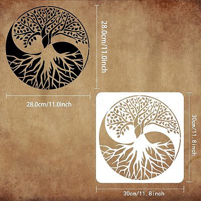 Large Plastic Reusable Drawing Painting Stencils Templates DIY-WH0172-808-1