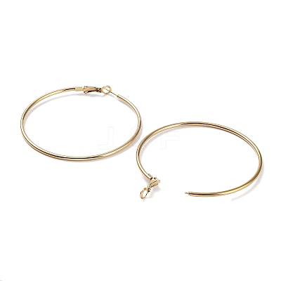 Ring 304 Stainless Steel Hoop Earrings for Women Men EJEW-B049-02G-G-1