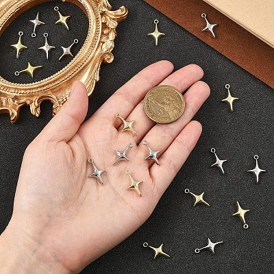 20Pcs 2 Colors Alloy Pendants INS-YW0001-01-1