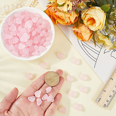 300Pcs 3 Bags Transparent Frosted Acrylic Beads FACR-PA0001-02A-1