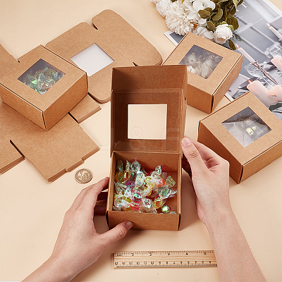 Paper Candy Storage Box CON-WH0084-95A-1
