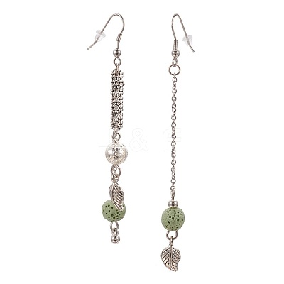(Jewelry Parties Factory Sale)Synthetic Lava Rock Dangle Earrings EJEW-F184-02AS-1