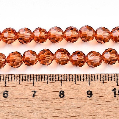 Baking Paint Transparent Glass Beads Strands LS-DGLA-A035-T6mm-A04-1