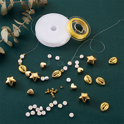 DIY Summer Themed Stretch Bracelet Making Kits DIY-TA0003-28-1