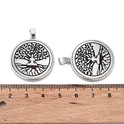 Natural White Shell Pendants SHEL-G017-01P-04-1