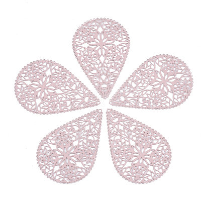 430 Stainless Steel Filigree Pendants X-STAS-S108-15D-1