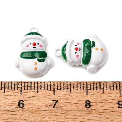 Christmas Themes Baking Paint Alloy Pendants FIND-G097-02I-1