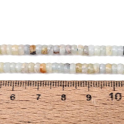 Natural Flower Amazonite Beads Strands G-Q606-46A-10-1