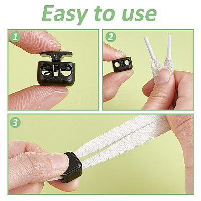 24Pcs 4 Styles Alloy Spring Cord Locks FIND-NB0006-33-1