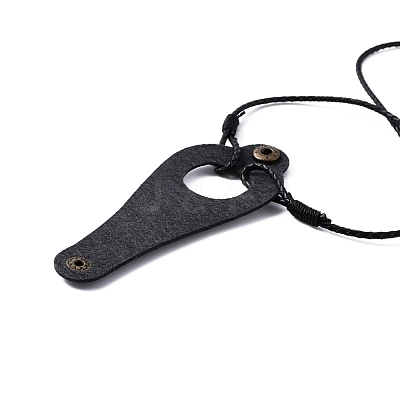 Leather Eyeglasses Strap with Clip Holder and Brass Buckle AJEW-WH0291-87A-1