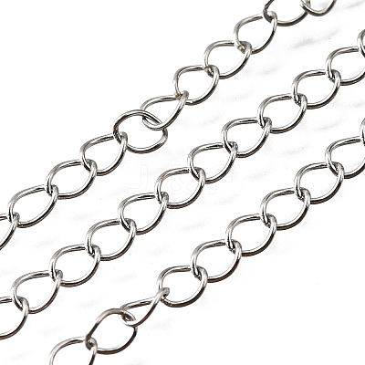 Tarnish Resistant 304 Stainless Steel Curb Chains CHS-S007-001-1