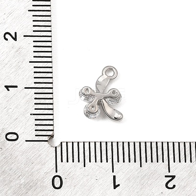 Brass Micro Pave Clear Cubic Zirconia Charms CU-CBA3D76-03P-02-1