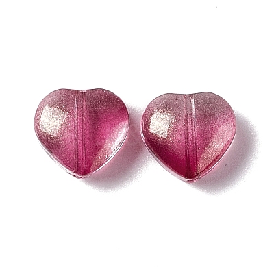Electroplate Transparent Glass Bead EGLA-H102-08K-1