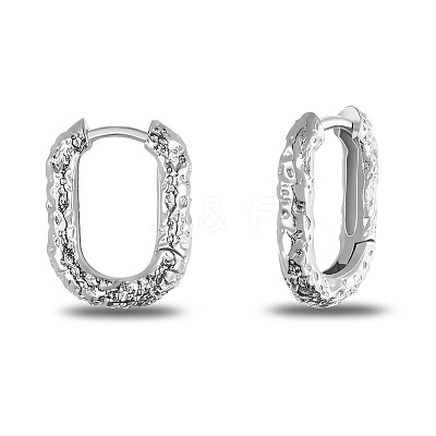 Rhodium Plated 925 Sterling Silver Huggie Hoop Earrings JE908A-1