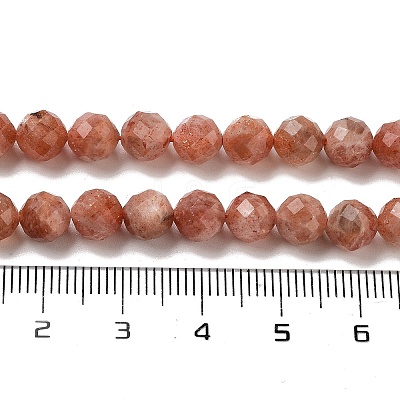 Natural Gold Sunstone Beads Strands G-B088-C21-06-1