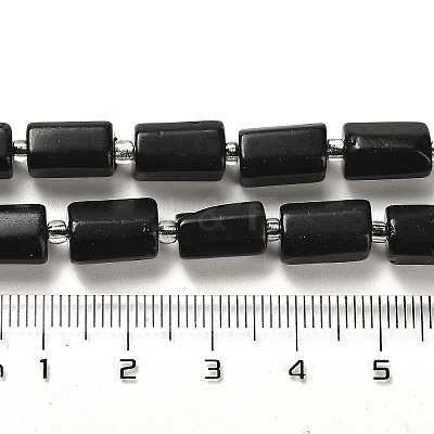 Natural Black Tourmaline Beads Strands G-N327-06-14A-1