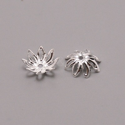 8-Petal Iron Bead Caps IFIN-CJC0005-08S-1