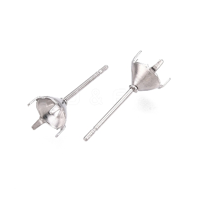 Non-Tarnish 316 Surgical Stainless Steel Stud Earring Setting X-STAS-S117-023B-1
