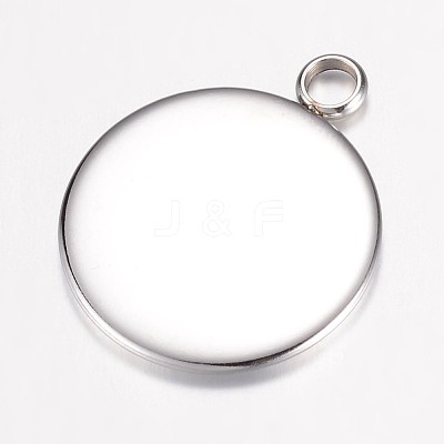 Tarnish Resistant 304 Stainless Steel Pendant Cabochon Settings STAS-P100-16P-1