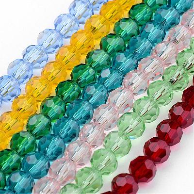 Transparent Glass Bead Strands GLAA-G013-8mm-M-1