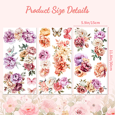 3 Sheets 3 Styles PVC Waterproof Decorative Stickers DIY-WH0404-041-1