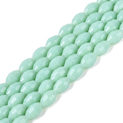 Opaque Solid Color Glass Beads Strands GLAA-N071-01A-C05-1