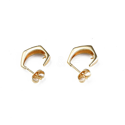 Brass Stud Earring Findings KK-N233-366-1