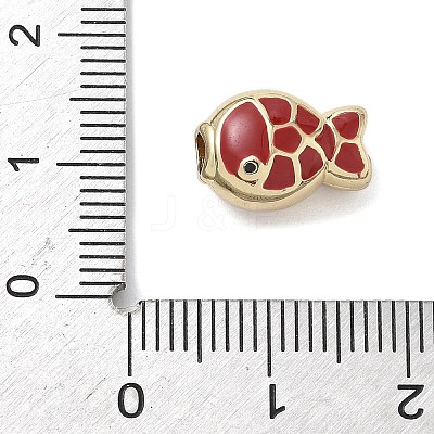 Brass Enamel Beads KK-K368-18G-04-1
