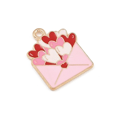 Valentine's Day Alloy Enamel Pendants ENAM-I084-01KCG-30-1