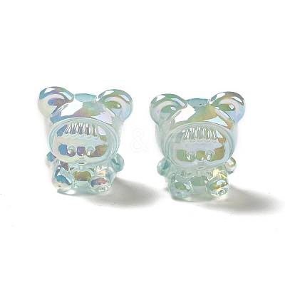 UV Plating Rainbow Iridescent Acrylic Beads LS-PACR-M002-01A-1