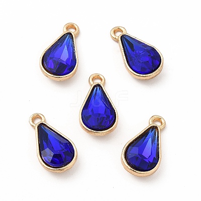 Faceted Glass Rhinestone Pendants FIND-G049-01G-02-1