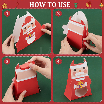 24Pcs 4 Styles Christmas Folding Gift Boxes CON-BC0007-09-1