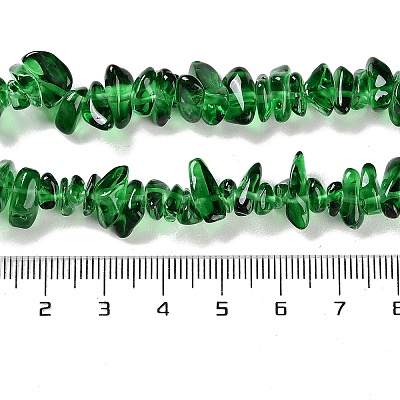 Spray Painted Transparent Glass Beads Strands GLAA-P060-01A-07-1