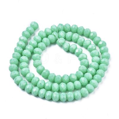 Opaque Solid Color Glass Beads Strands EGLA-A034-P6mm-D14-1