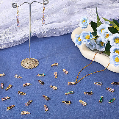 50Pcs Faceted Glass Pendants GLAA-SC0002-79-1