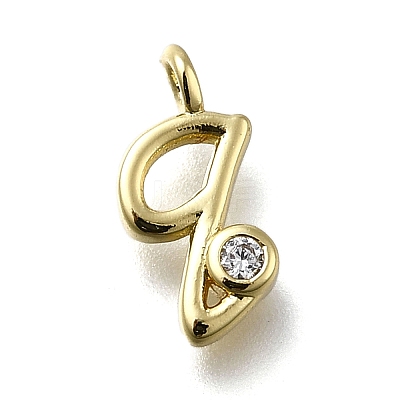 Brass Micro Pave Cubic Zirconia Pendants KK-B132-12G-Q-1