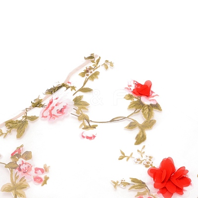 Polyester Organza Fabric DIY-WH0259-91B-1