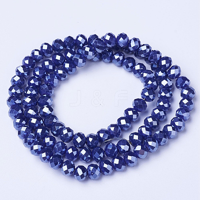 Electroplate Glass Beads Strands X1-EGLA-A034-P6mm-A11-1