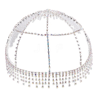 Alloy Rhinestone Mesh Headbands OHAR-WH20007-05P-01-1
