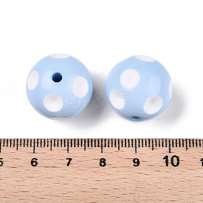 Bubblegum Opaque Acrylic Round Beads MACR-R527-20mm-15-1-1