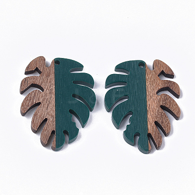Resin & Walnut Wood Pendants X-RESI-S358-57F-1