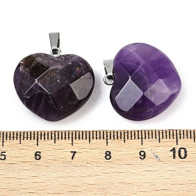 Natural Amethyst Pendants G-A281-02P-12-1