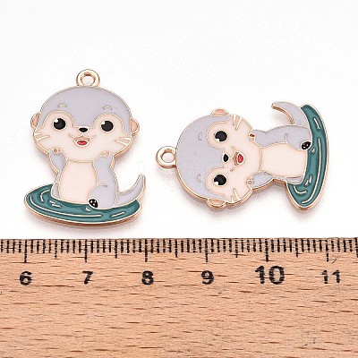 Alloy Enamel Pendants ENAM-T022-02C-01-1