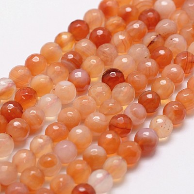 Natural Red Agate Beads Strands X-G-D840-34-6mm-1