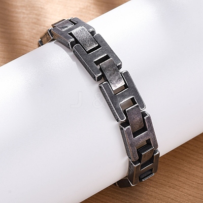 201 Stainless Steel Panther Chain Bracelets BJEW-B078-161AS-1