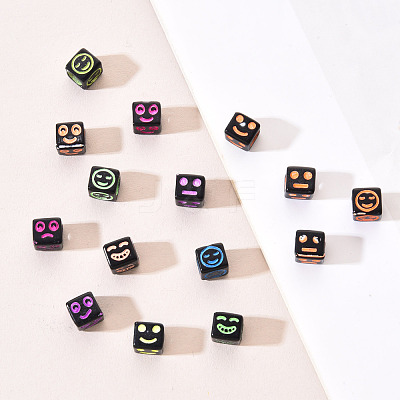 Craft Black Acrylic Beads MACR-YW0001-11-1