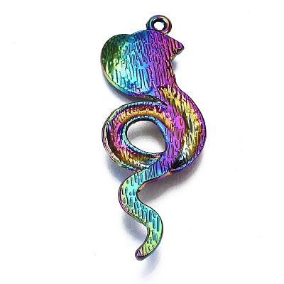 Rainbow Color Alloy Pendants PALLOY-S180-186-NR-1