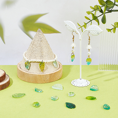 100Pcs 10 Style Transparent Glass Pendants GLAA-SC0001-65-1