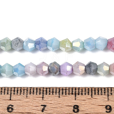 Ombre Effect Dyed Glass Beads Strands X-GLAA-T025-4mm-09K-1