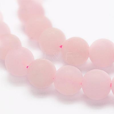 Natural Rose Quartz Beads Strands G-K194-10mm-06-1